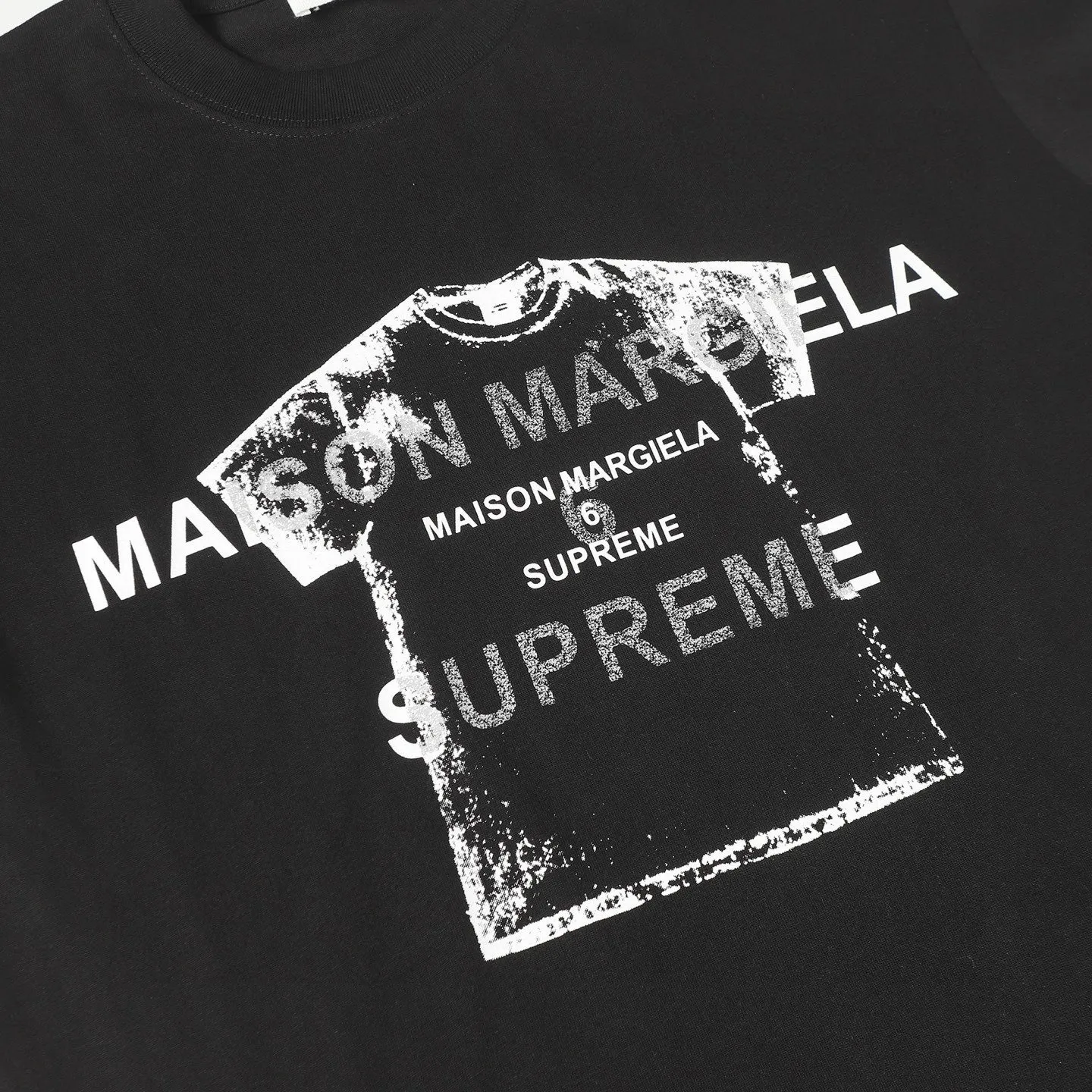 Supreme x MM 6 Maison Margiela T ，mm 6 maison margiela ， ， Series 。 260g * os ：Black，White Size：xs-l